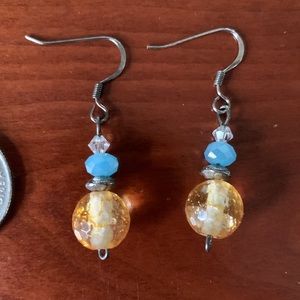 Handmade Beaded Drop Earrings